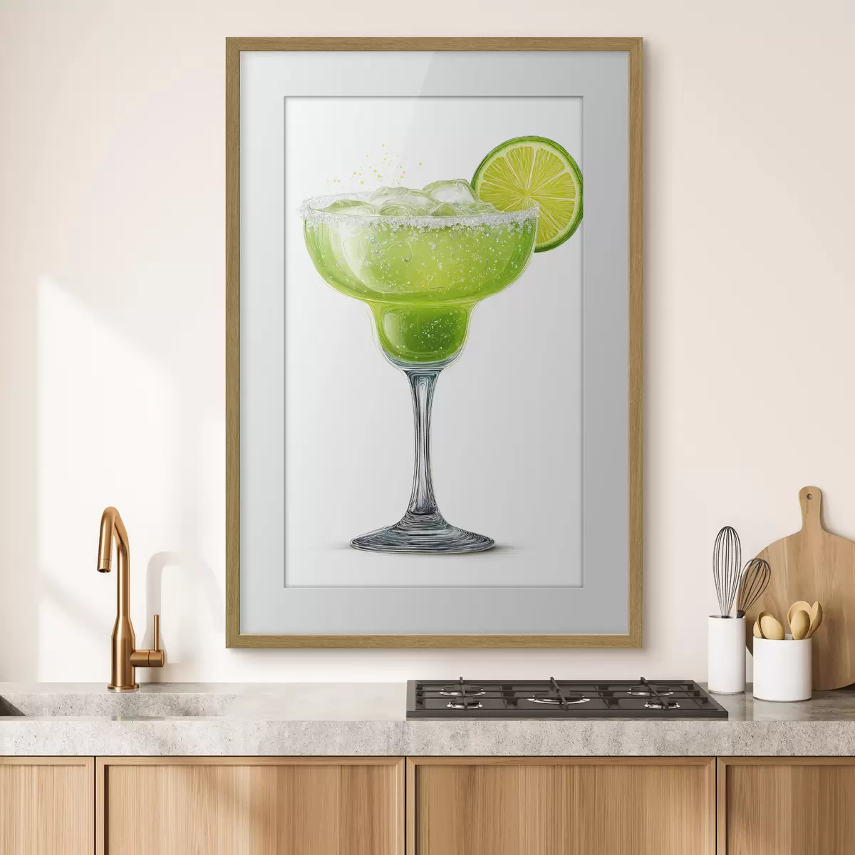 Poster Bicchiere da cocktail con lime f48445