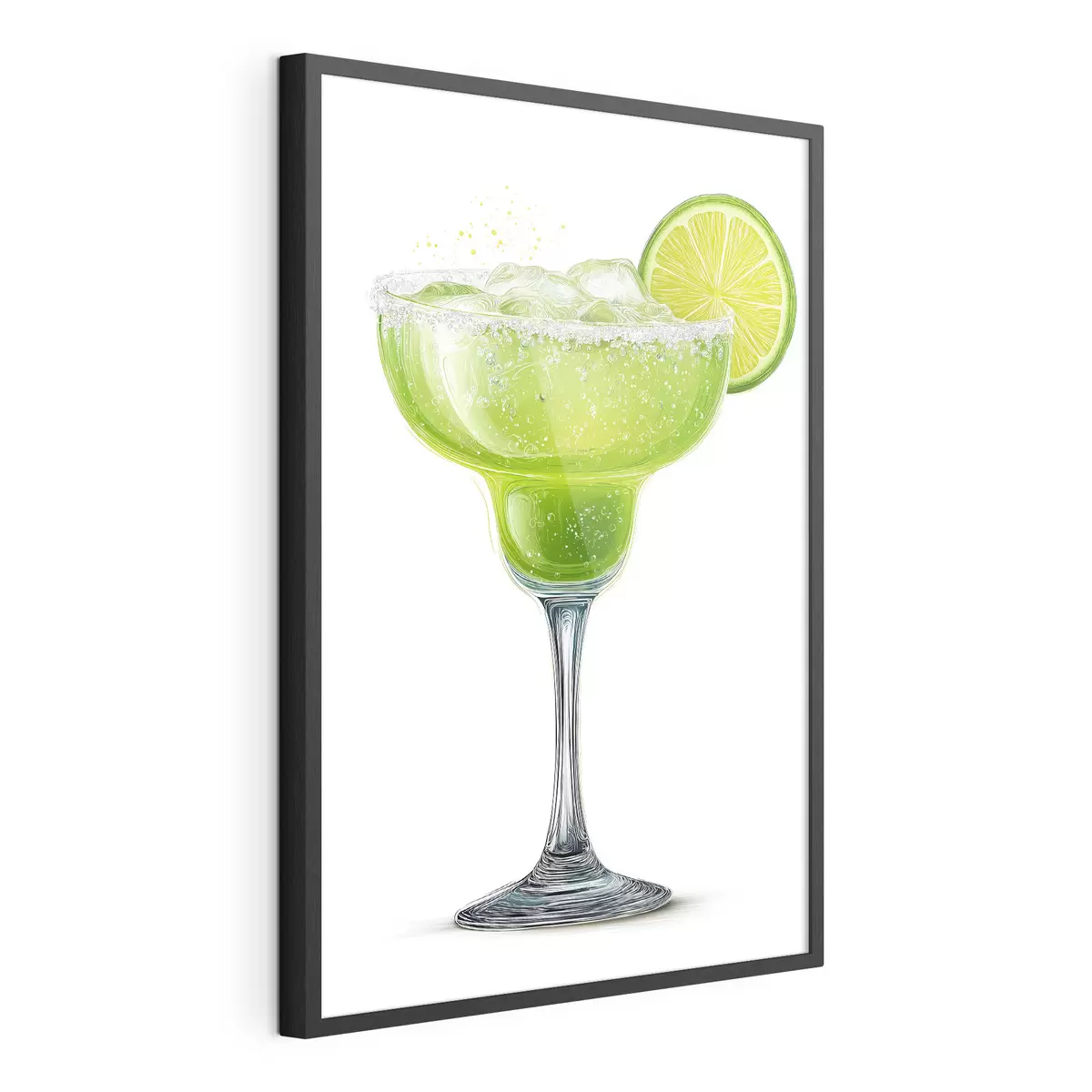 Poster Bicchiere da cocktail con lime f48445