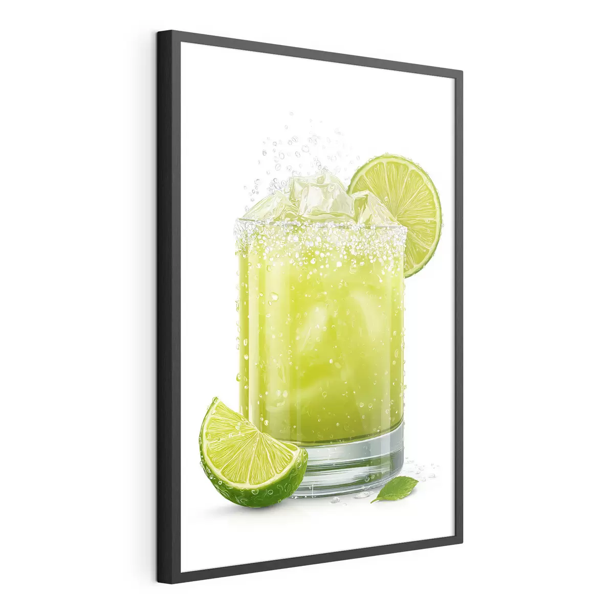 Poster Bevanda al lime in un bicchiere f48446