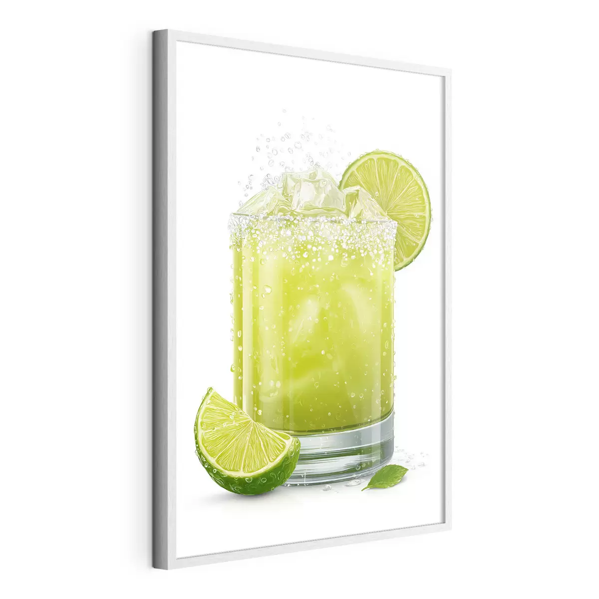 Poster Bevanda al lime in un bicchiere f48446