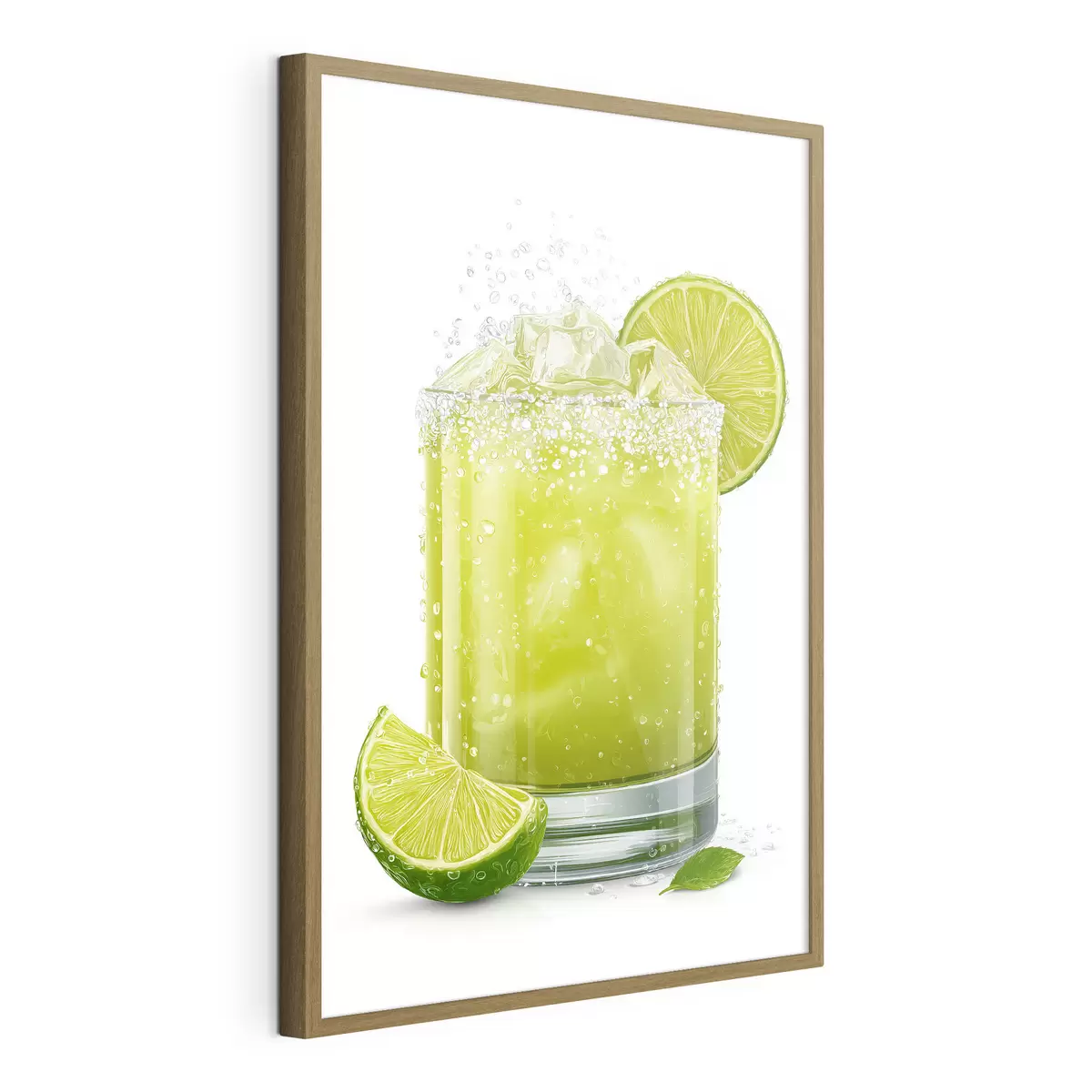 Poster Bevanda al lime in un bicchiere f48446