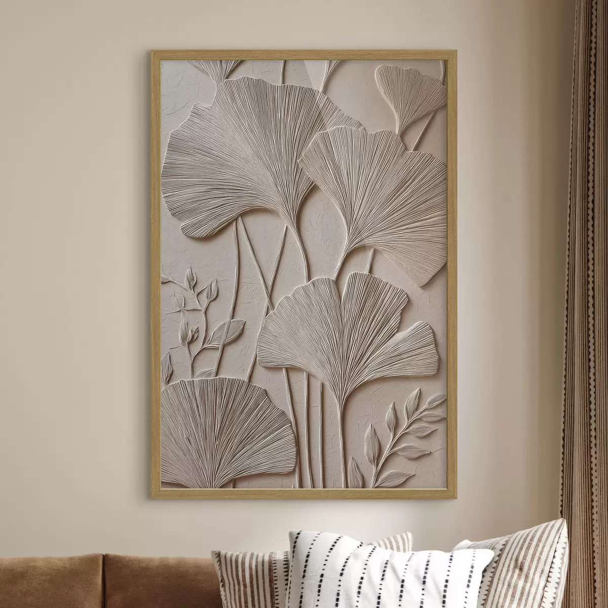 Poster Pannello con motivo floreale in rilievo f48447