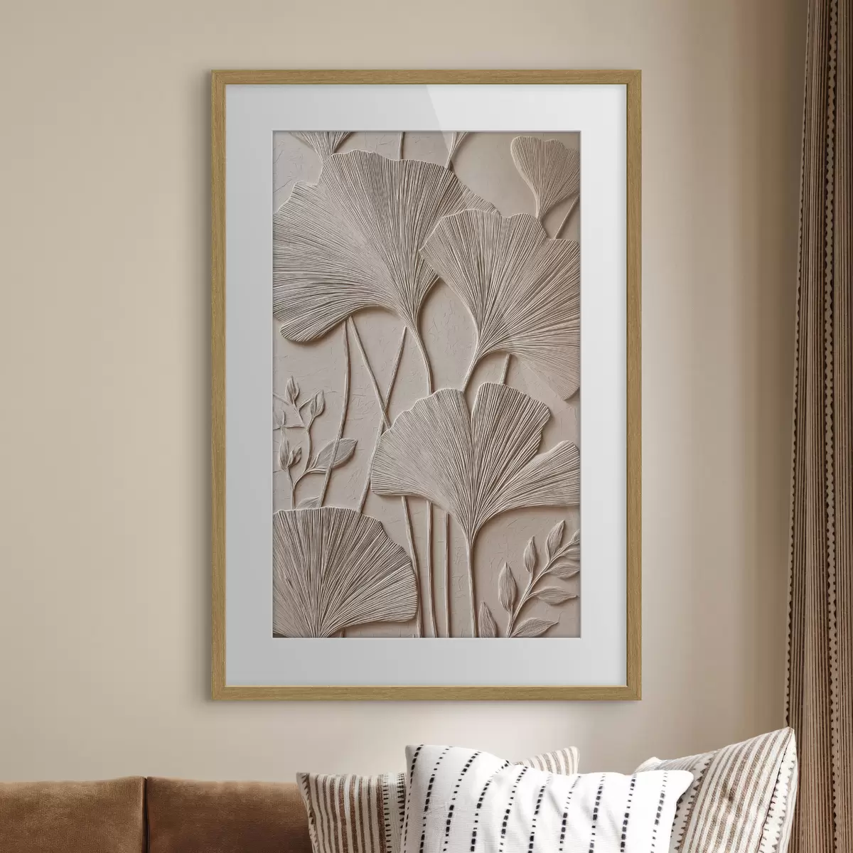 Poster Pannello con motivo floreale in rilievo f48447