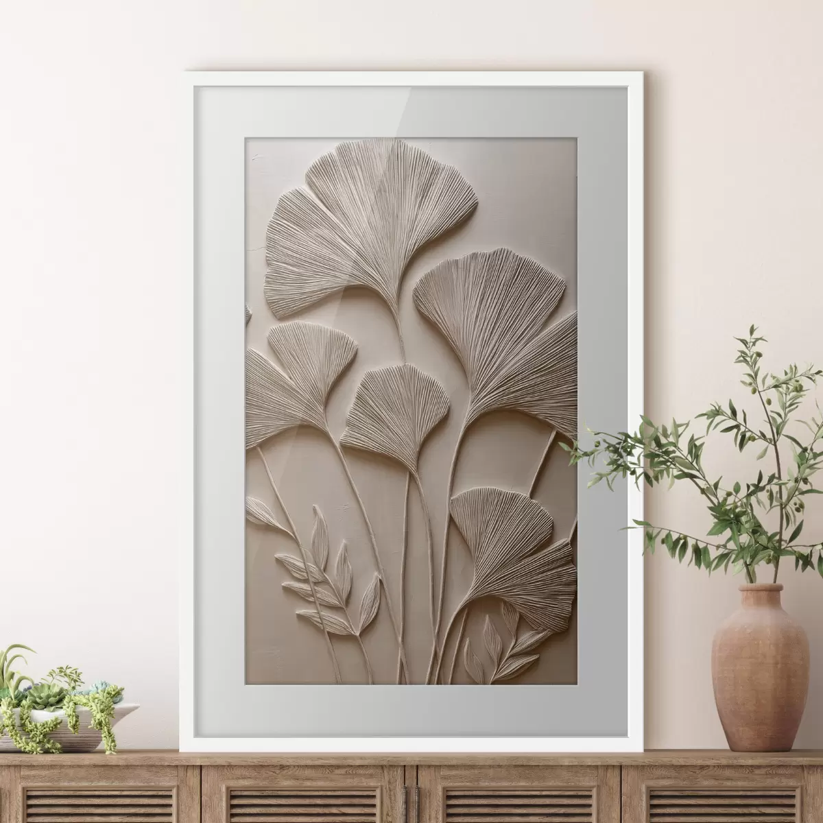 Poster Rilievo decorativo a foglia f48448