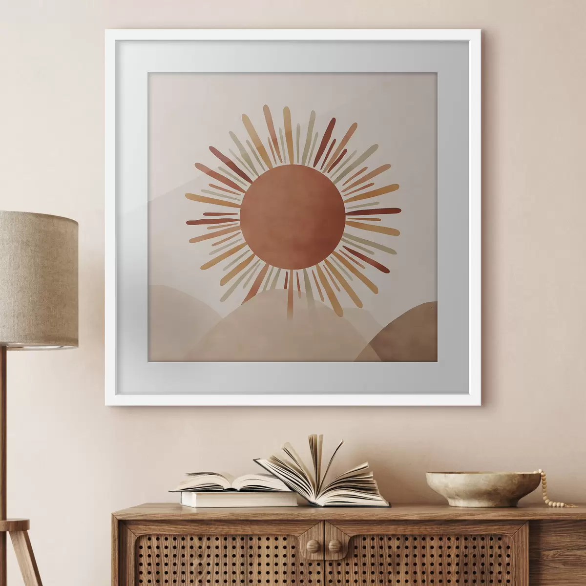 Poster Illustrazione del sole con i raggi f48455