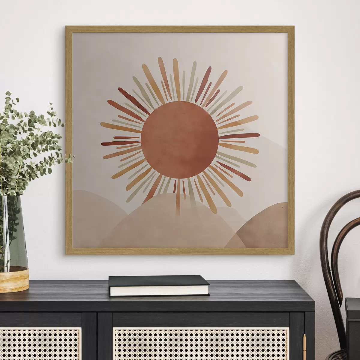 Poster Illustrazione del sole con i raggi f48455