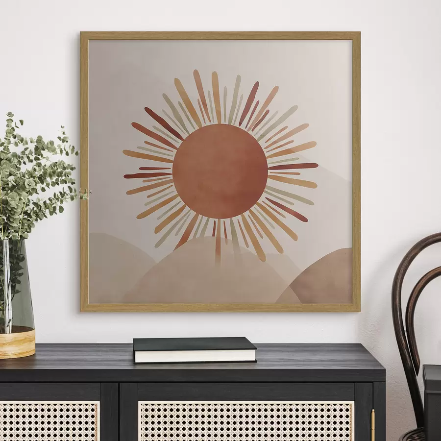 carta da parati Illustrazione del sole con i raggi nr. f48455