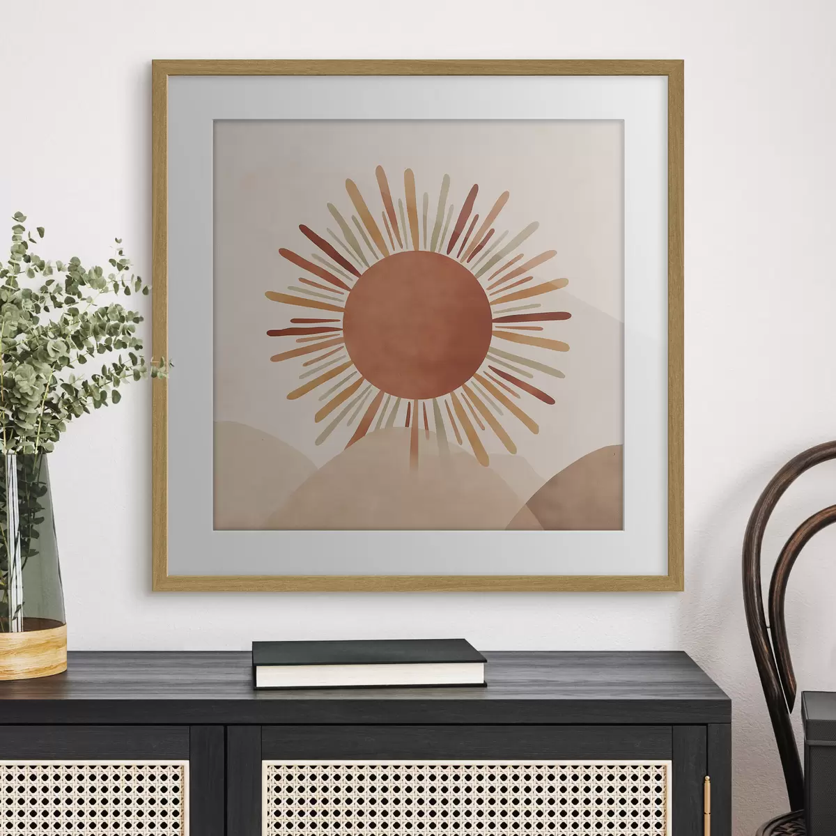 Poster Illustrazione del sole con i raggi f48455