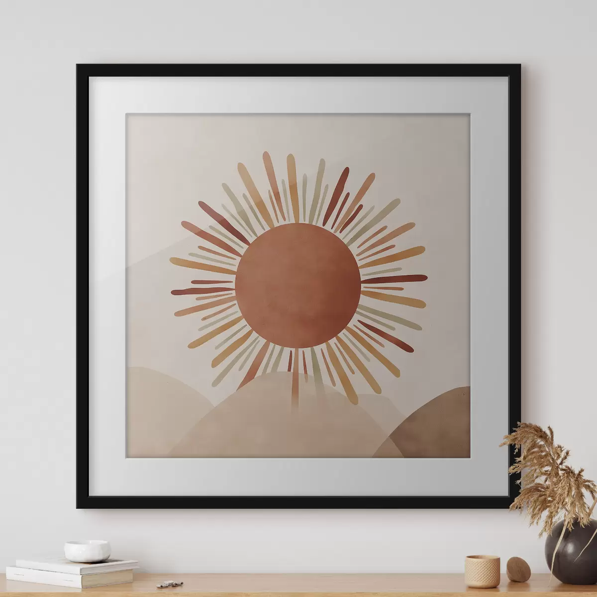 Poster Illustrazione del sole con i raggi f48455