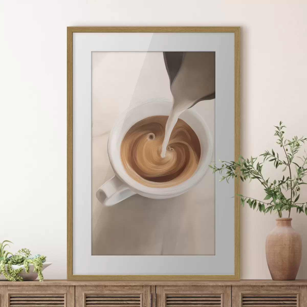 Poster Primo piano di una tazza di caffè f48475