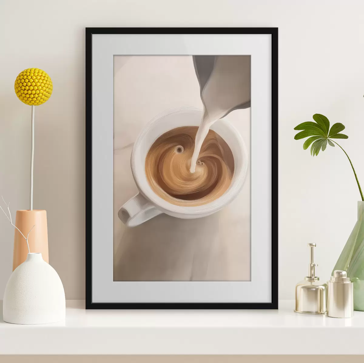Poster Primo piano di una tazza di caffè f48475
