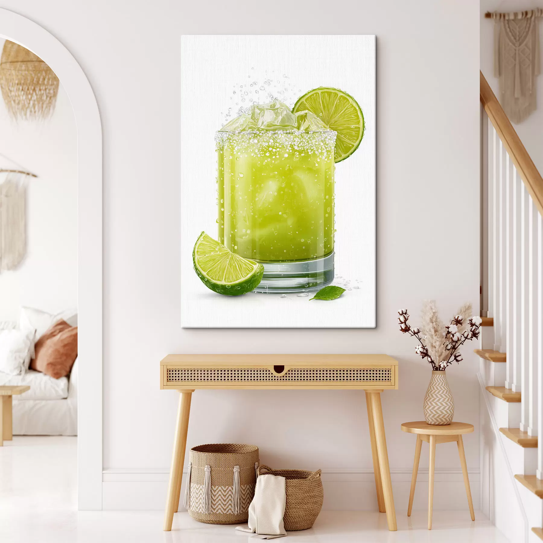 carta da parati Bevanda al lime in un bicchiere nr. s48446