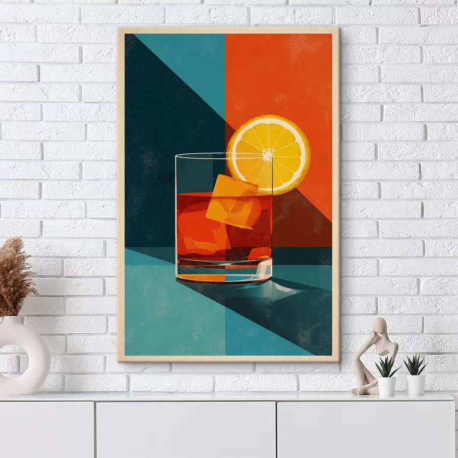 carta da parati Bicchiere da whisky con agrumi nr. s48468