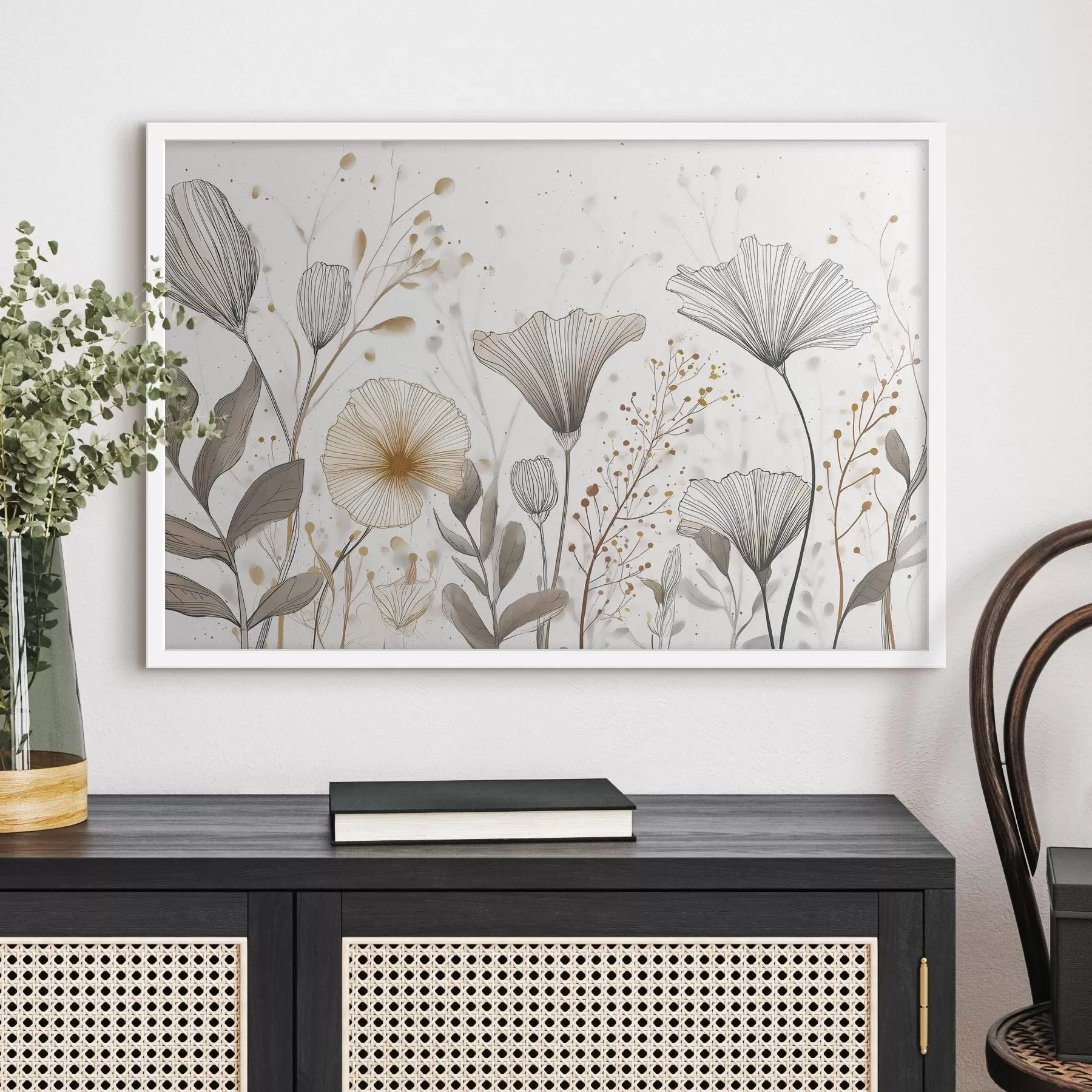 carta da parati Motivi floreali e erbacei, minimalismo nr. f48484