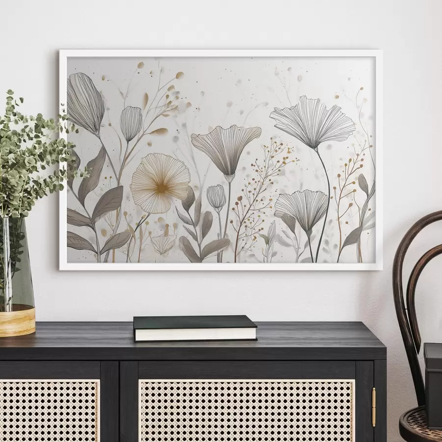 carta da parati Motivi floreali e erbacei, minimalismo nr. f48484