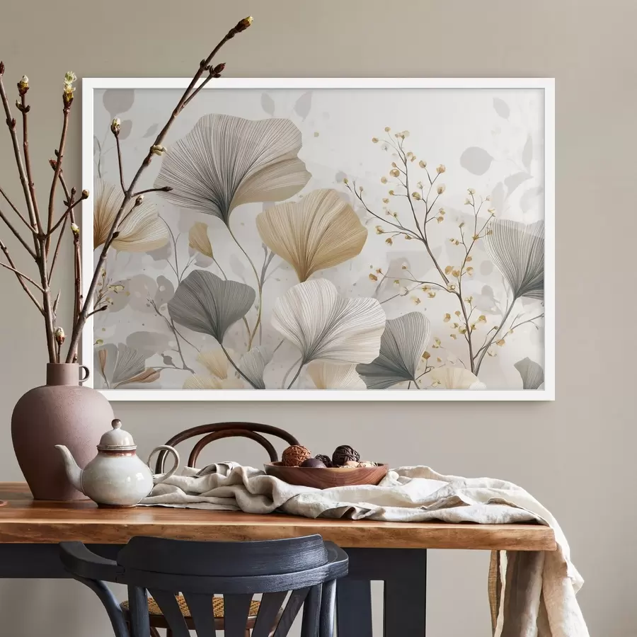 carta da parati Delicati fiori color avorio nr. f48486