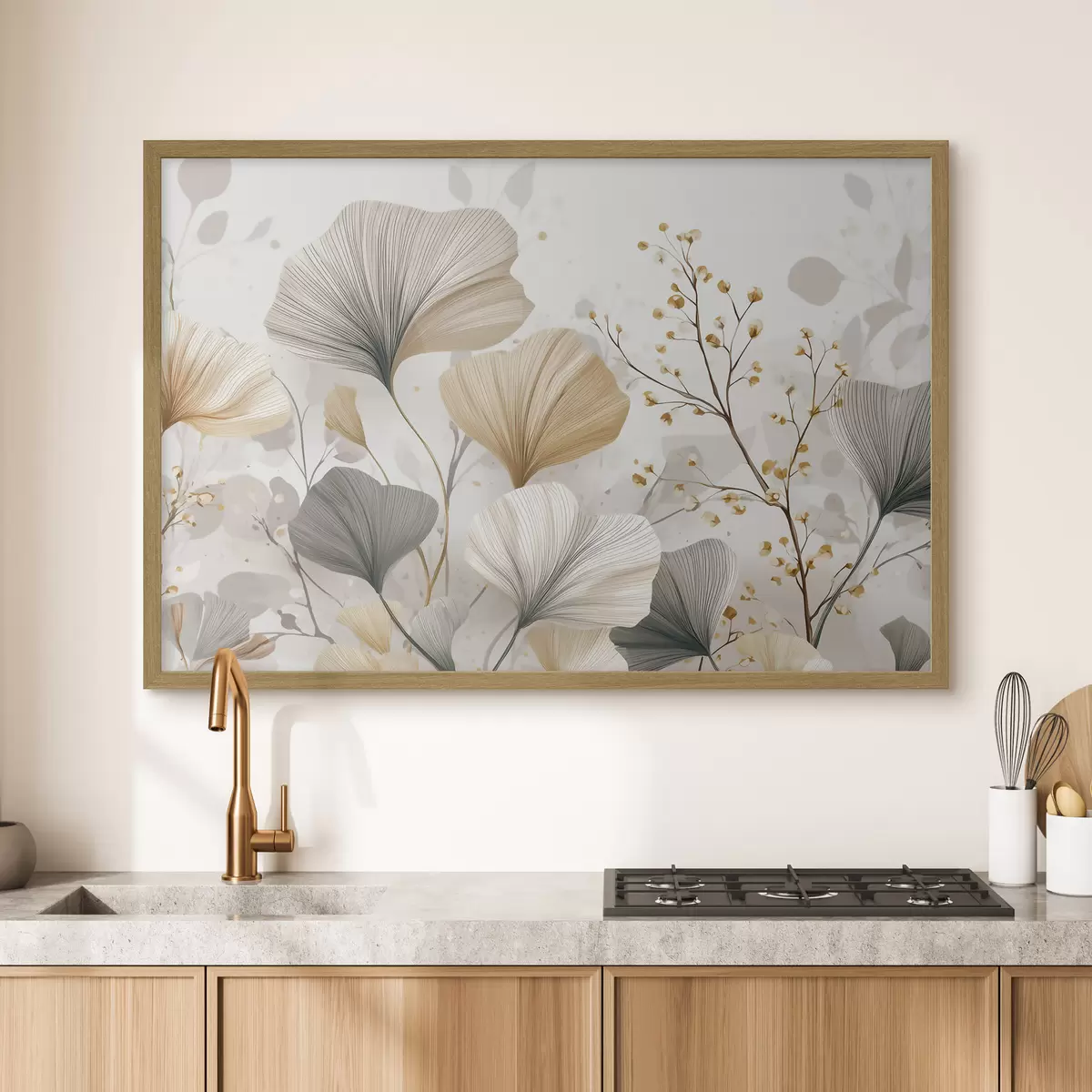 Poster Giardino di foglie a ventaglio f48486