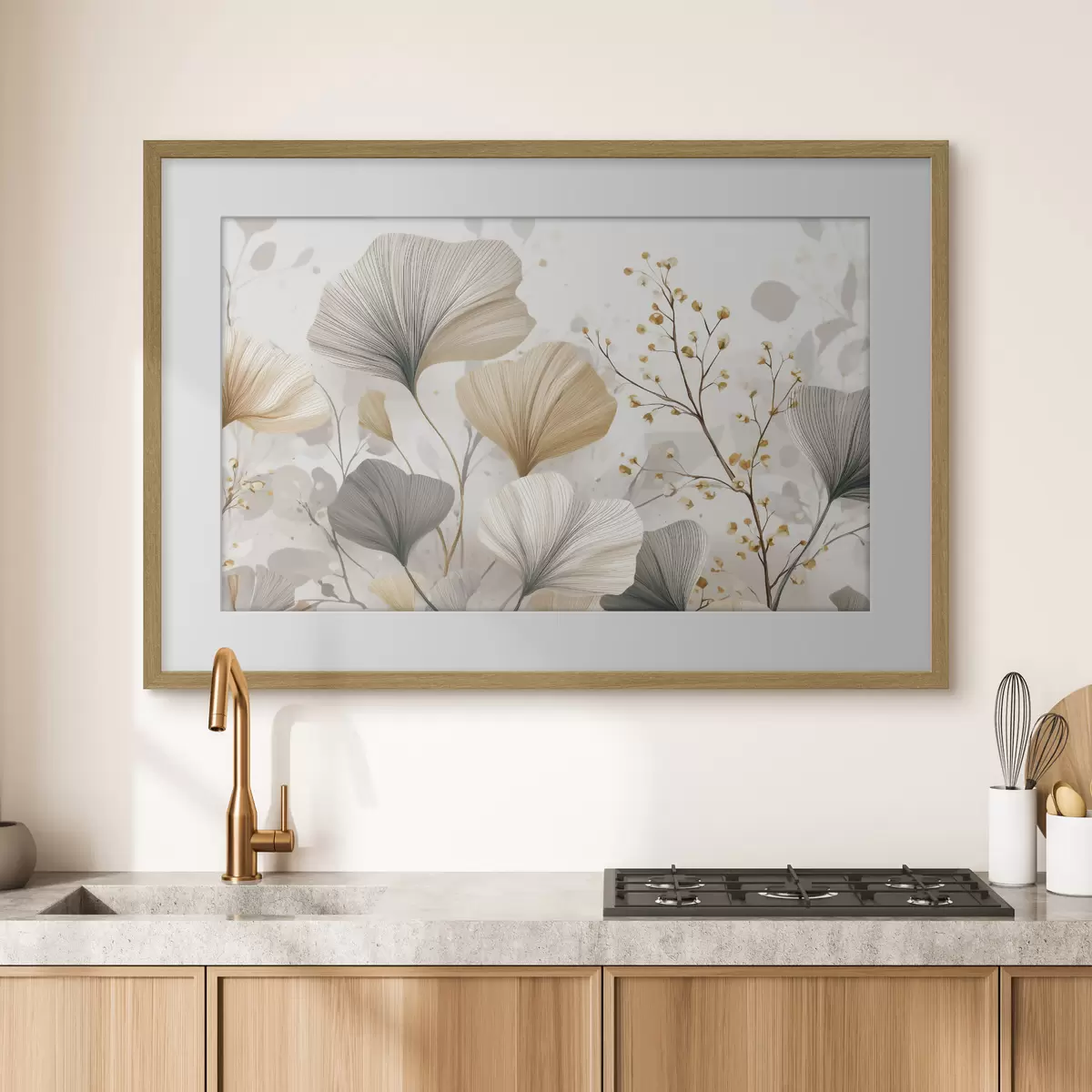 Poster Giardino di foglie a ventaglio f48486