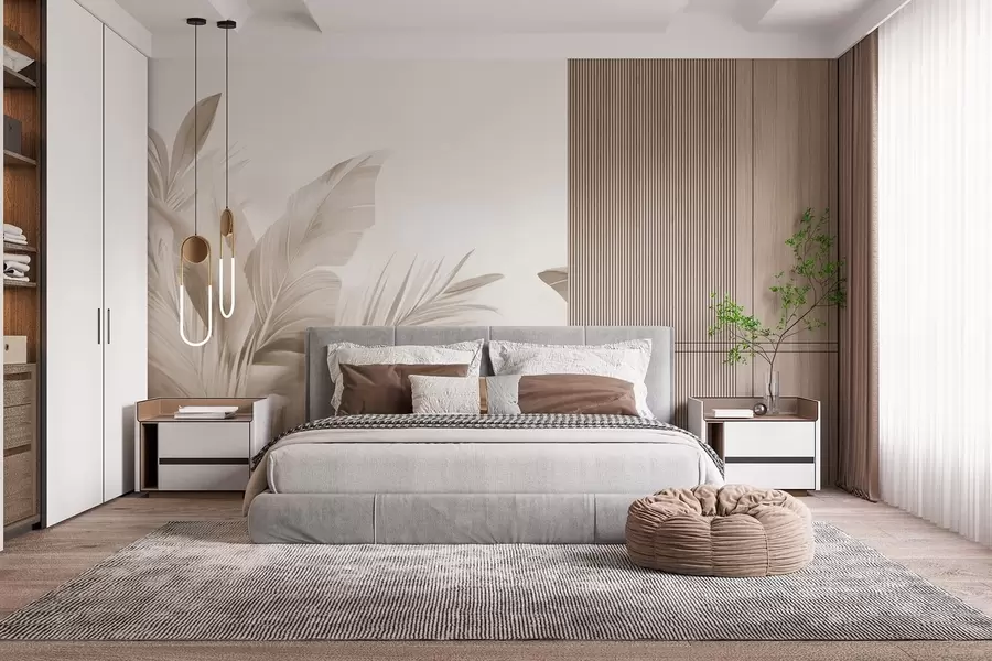 Carta da parati Moderno Foglie di banano, foglie lunghe n. w05377