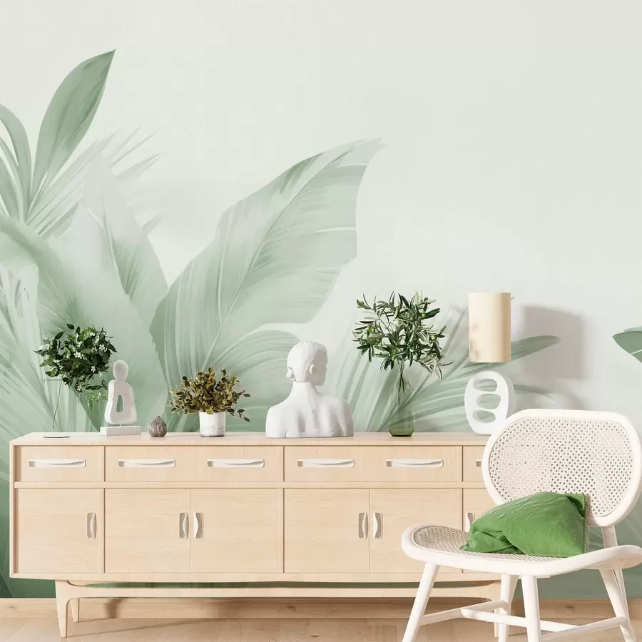 Carta da parati Moderno Foglie di banano, foglie lunghe n. w05377v3