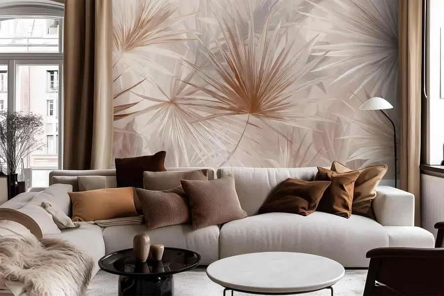 Carta da parati Tropici della Foresta Bragea, foglie appuntite n. w05405