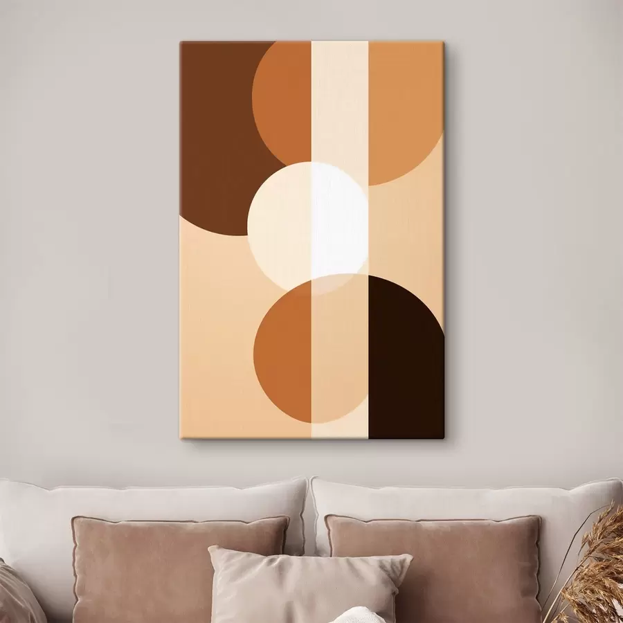 carta da parati Cerchi e forme geometriche dai toni caldi nr. s48350