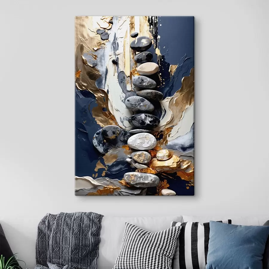 carta da parati Composizione astratta con pietre e pennellate materiche nr. s48362