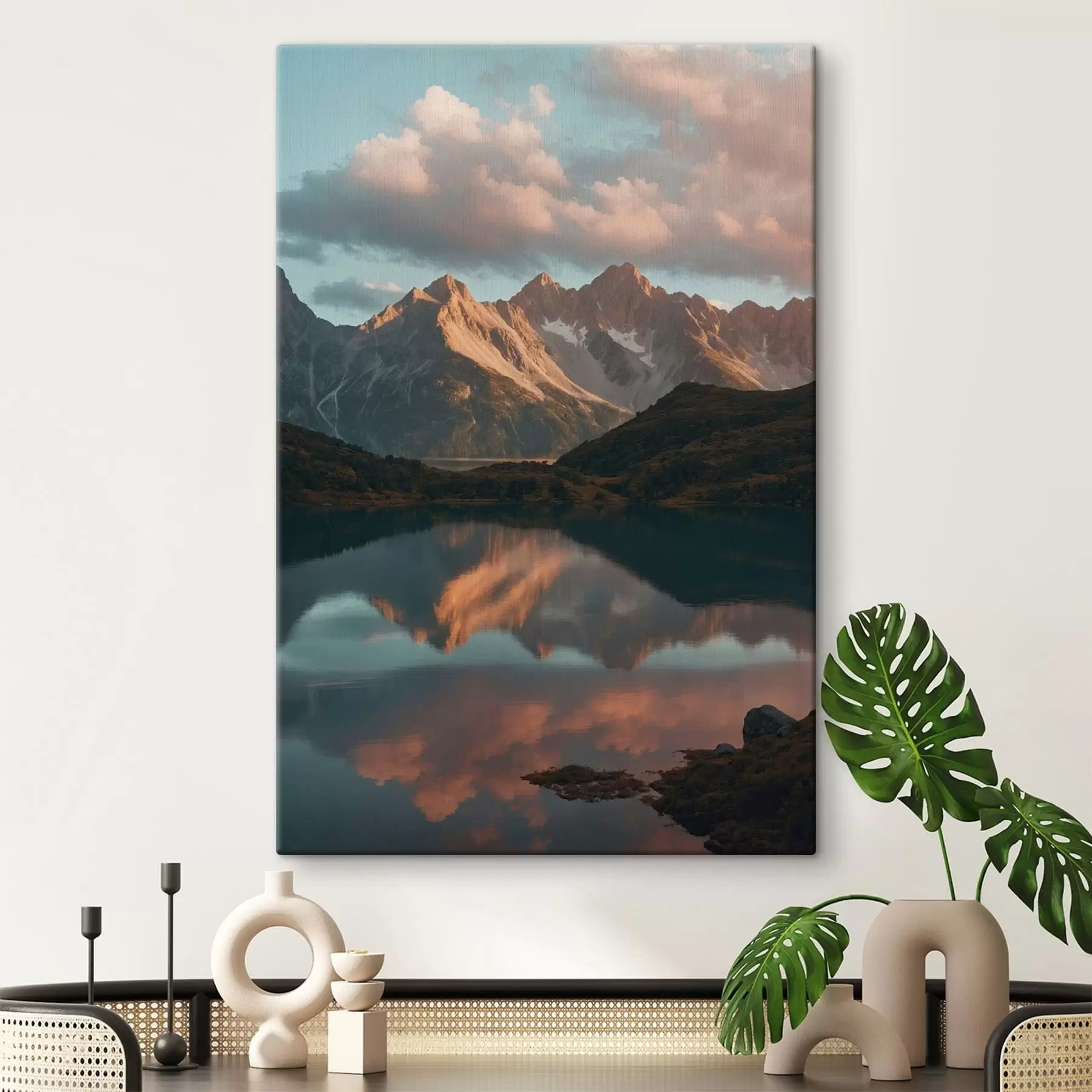 carta da parati Paesaggio montano con riflesso sul lago nr. s48493