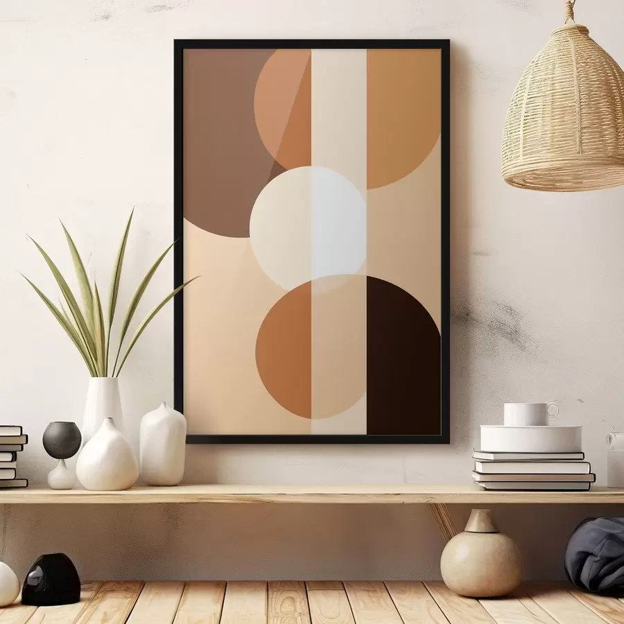 carta da parati Cerchi e forme geometriche dai toni caldi nr. f48350