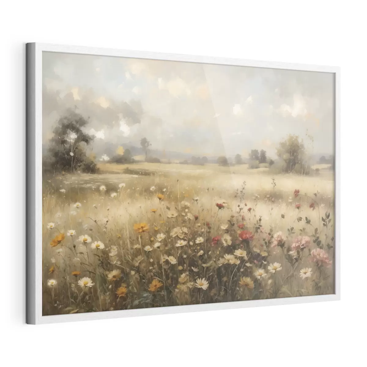 Poster Campo di fiori selvatici in una luce soffusa f48491