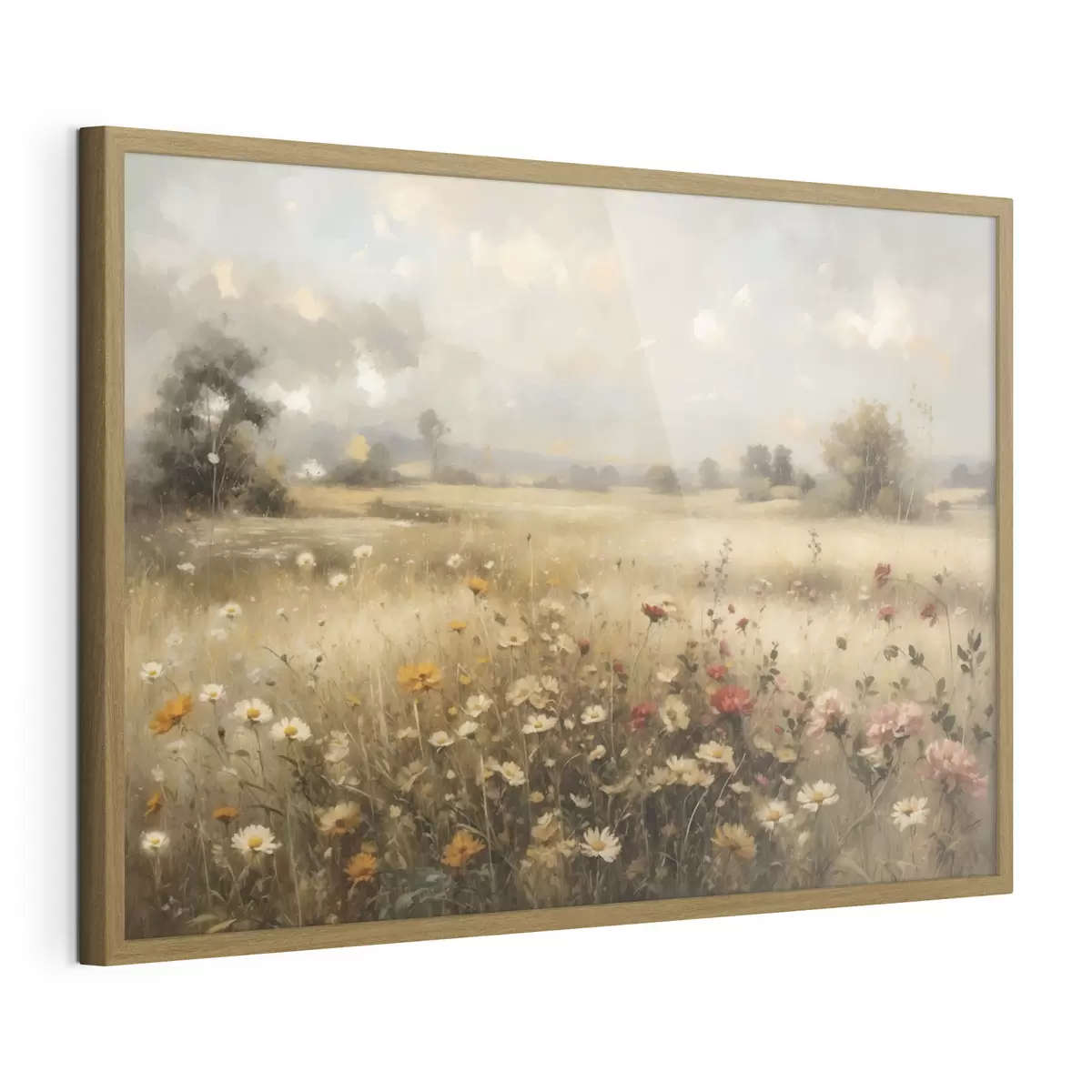 Poster Campo di fiori selvatici in una luce soffusa f48491