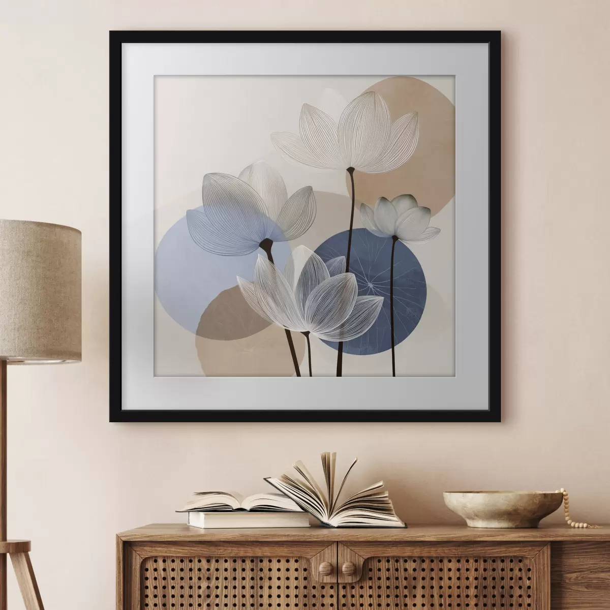 Poster Il loto sogna in blu f48277