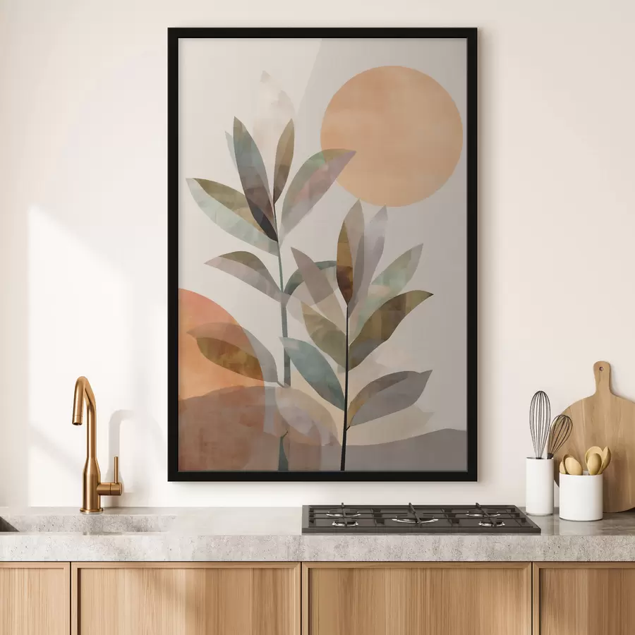 carta da parati Foglie di piante astratte nr. f48519