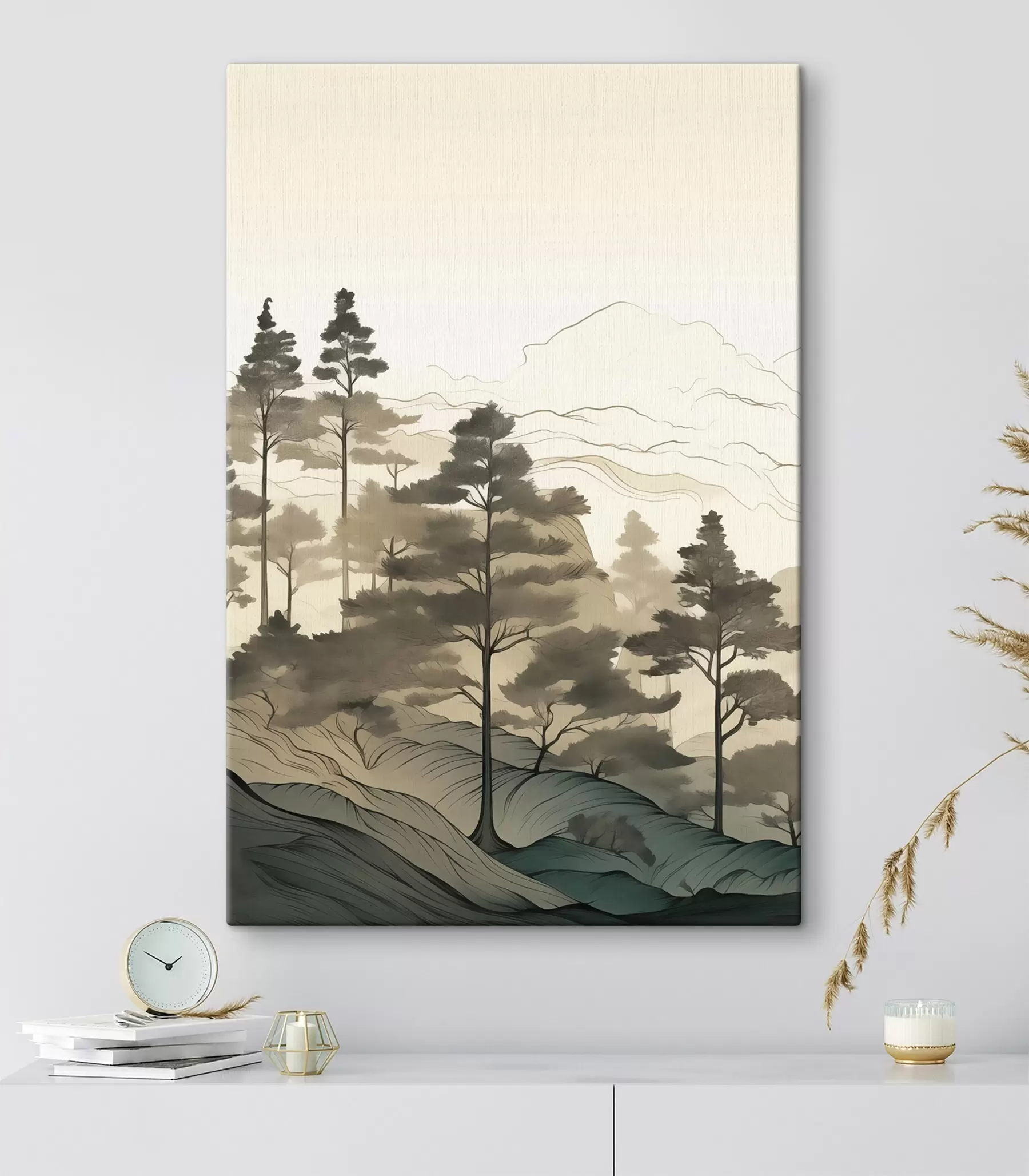 carta da parati Foresta nebbiosa all'alba nr. s48539