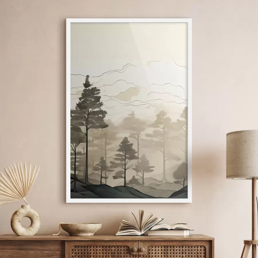 carta da parati Strati di nebbia di montagna nr. f48540