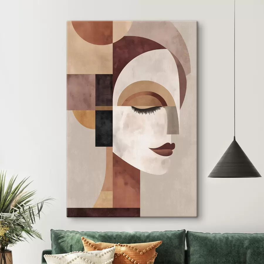 carta da parati un volto femminile astratto di profilo nr. s48523