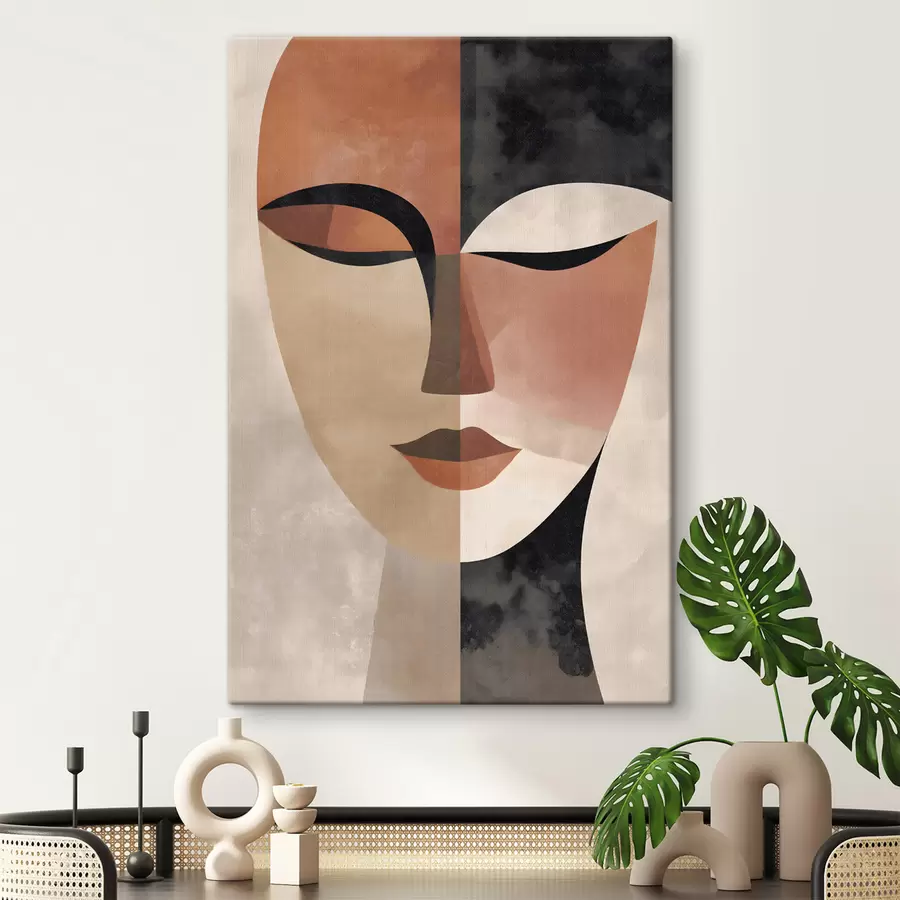 carta da parati un volto femminile astratto di profilo nr. s48524