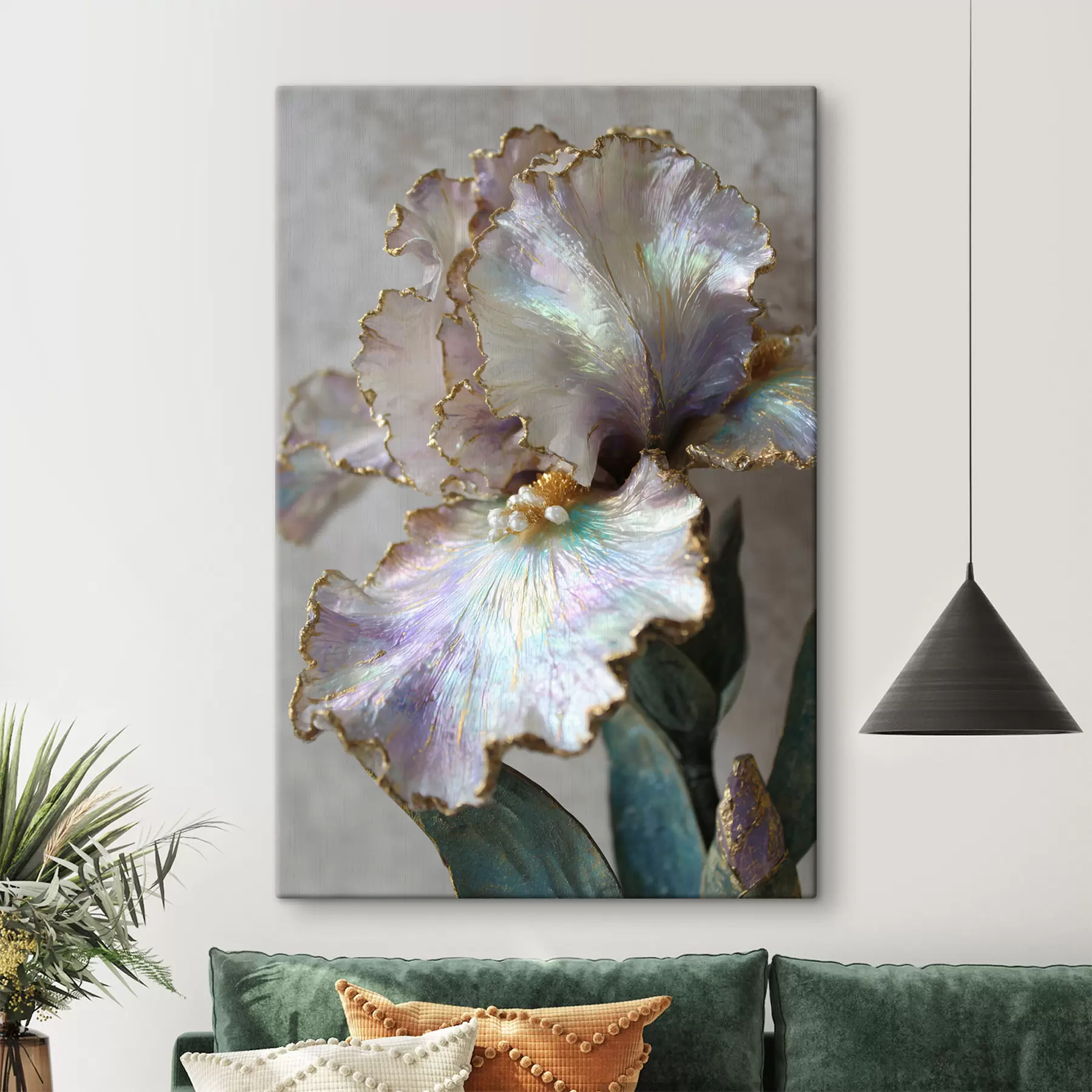 carta da parati un fiore di iris in stile decorativo nr. s48535