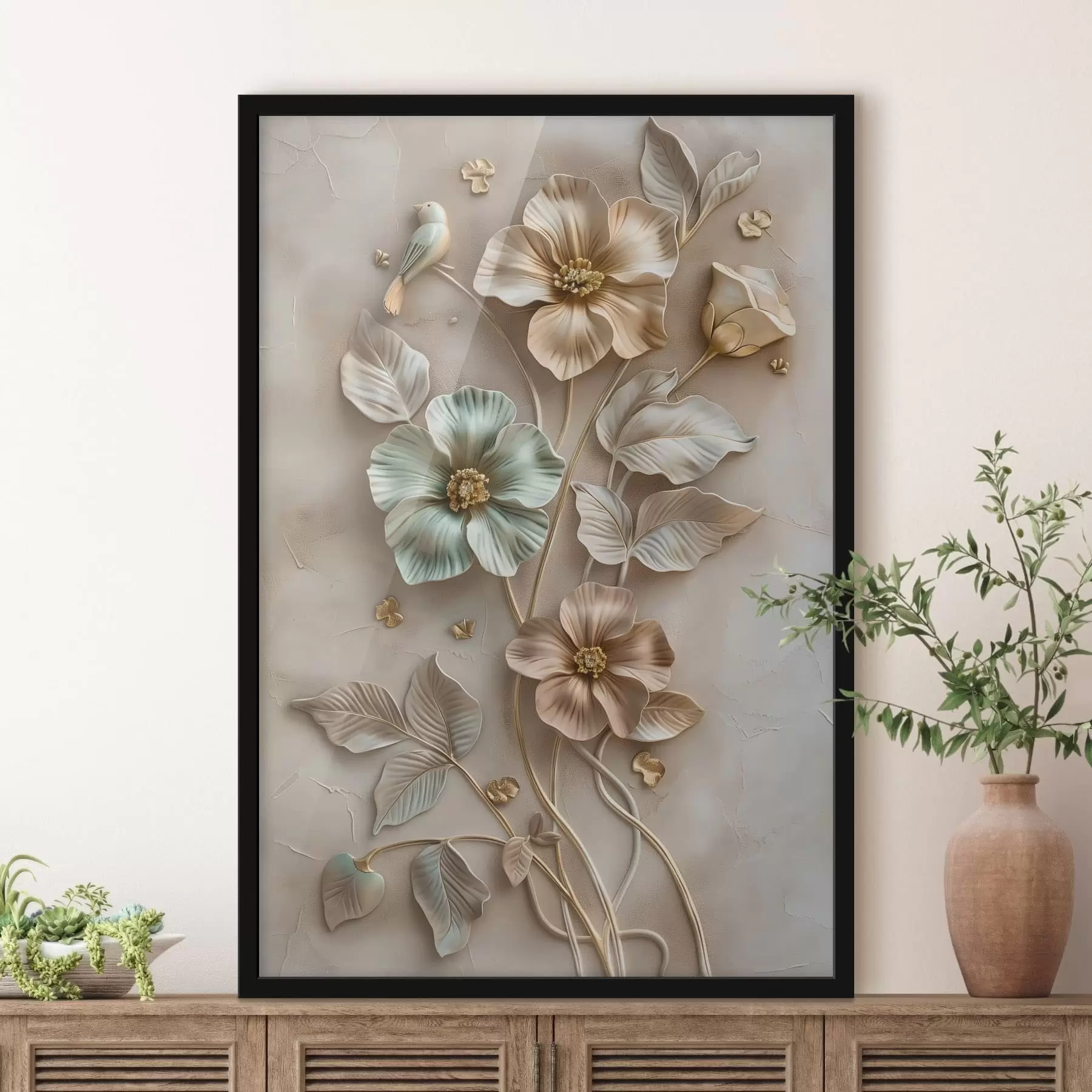 carta da parati un ramo di albicocco in fiore in stile acquerello nr. f48527