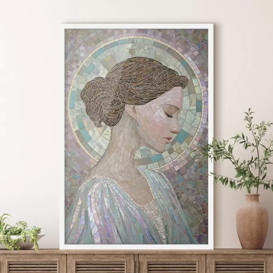 carta da parati un fiore di iris in stile decorativo nr. f48551