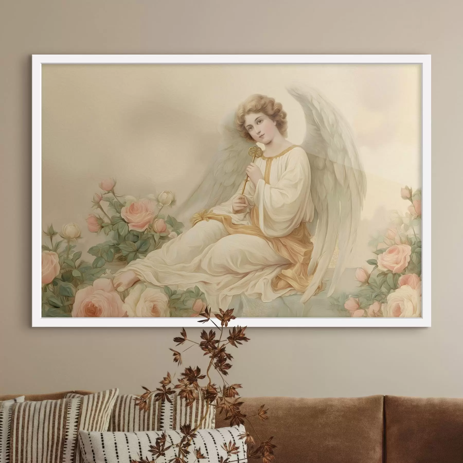 carta da parati una ragazza fantasy in un'illustrazione in stile cartaceo nr. f48554