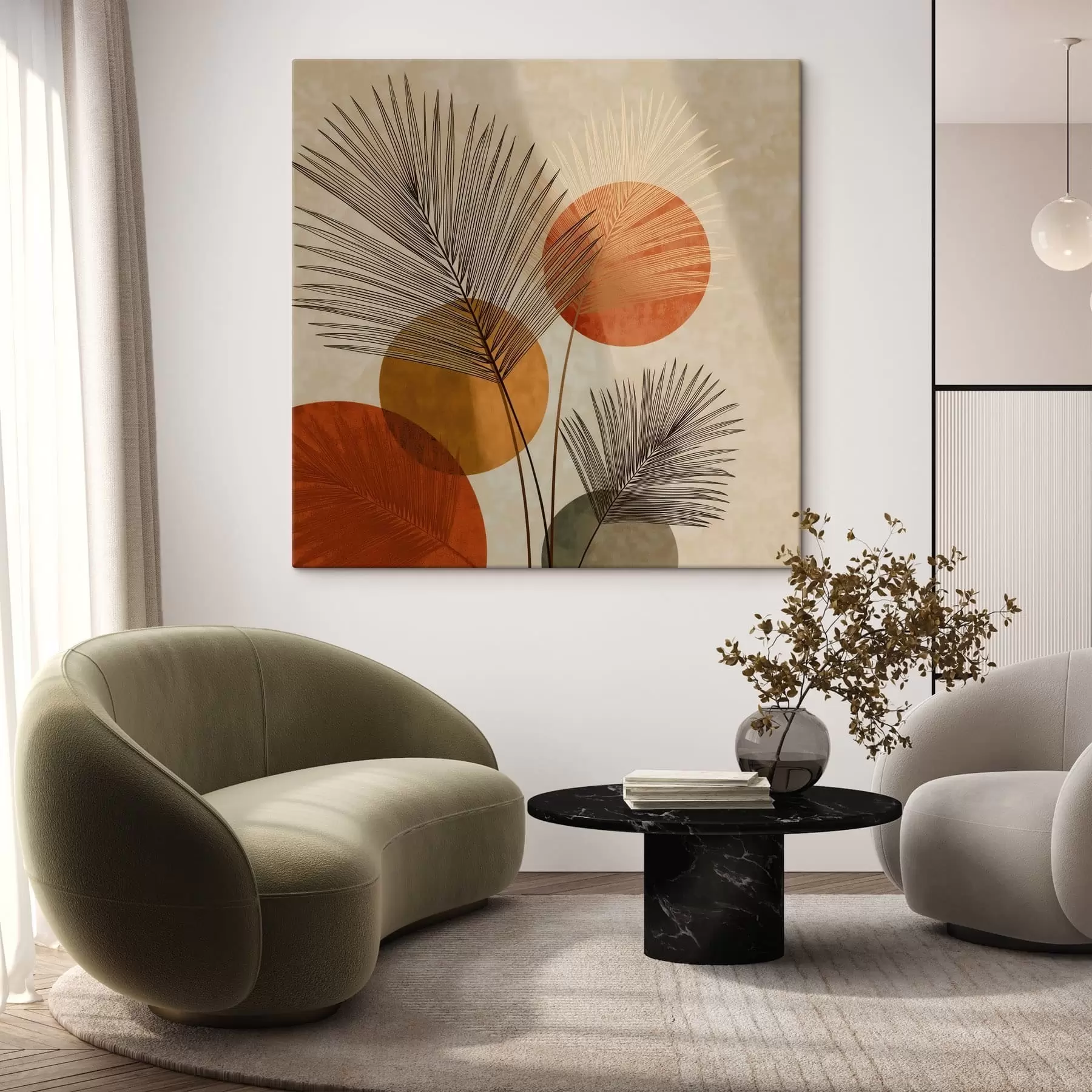 carta da parati Foglie di palma astratte nr. s48557