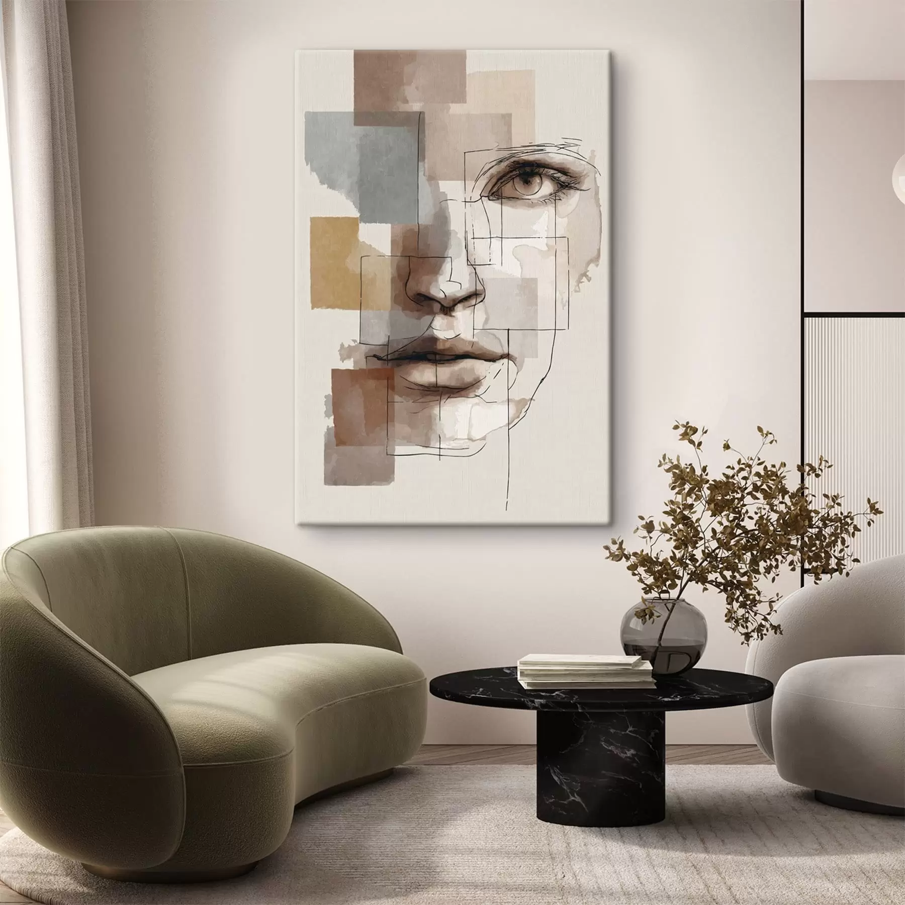 carta da parati Volto astratto nr. s48561