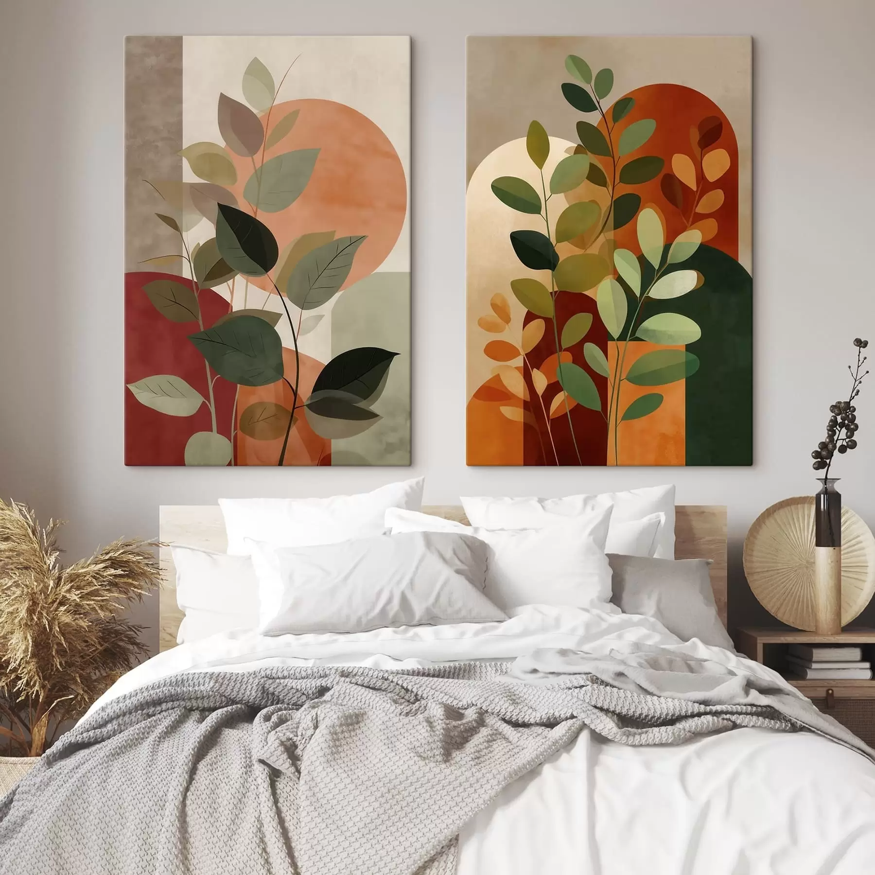 carta da parati Foglie di piante astratte nr. m30266