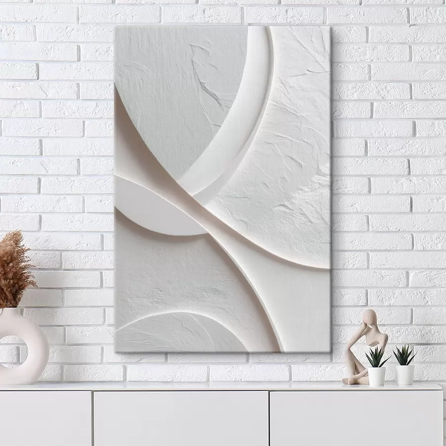 carta da parati Pannello decorativo dalle linee morbide con effetto pietra su uno sfondo chiaro nr. s48192