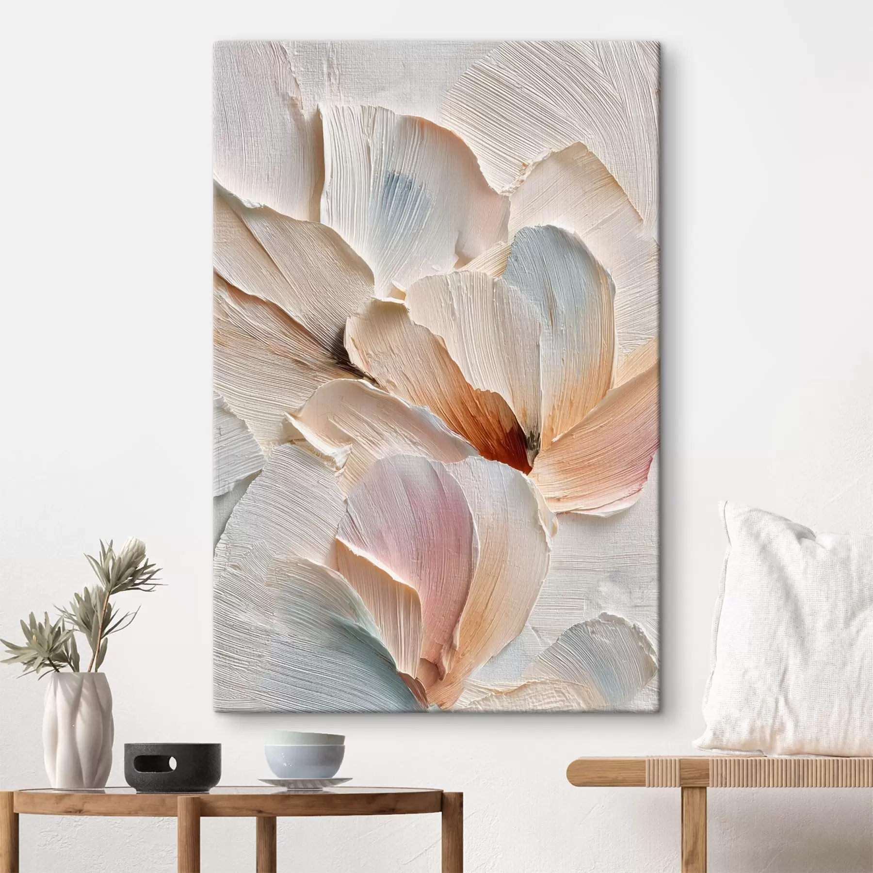 carta da parati Composizione stilizzata con effetto di pennellate spesse su uno sfondo chiaro nr. s48200