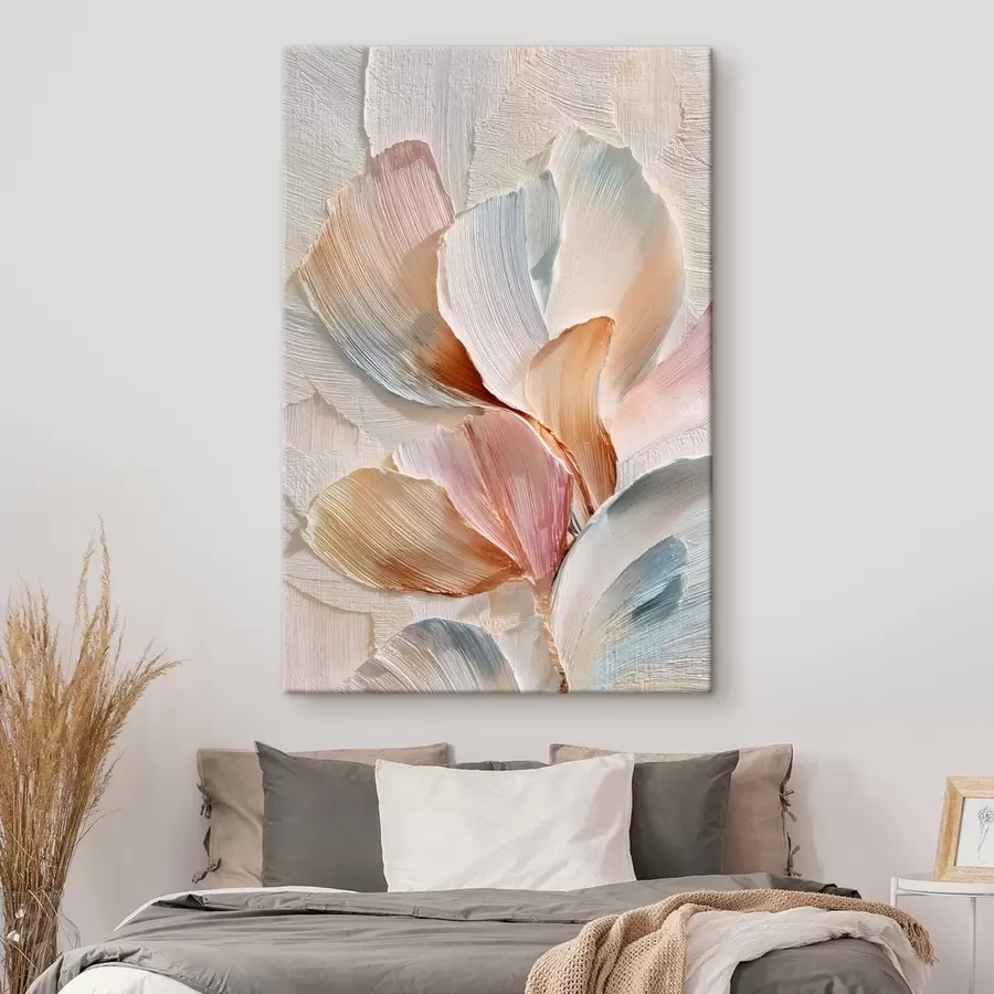 carta da parati Composizione stilizzata con effetto di pennellate spesse su uno sfondo chiaro nr. s48203