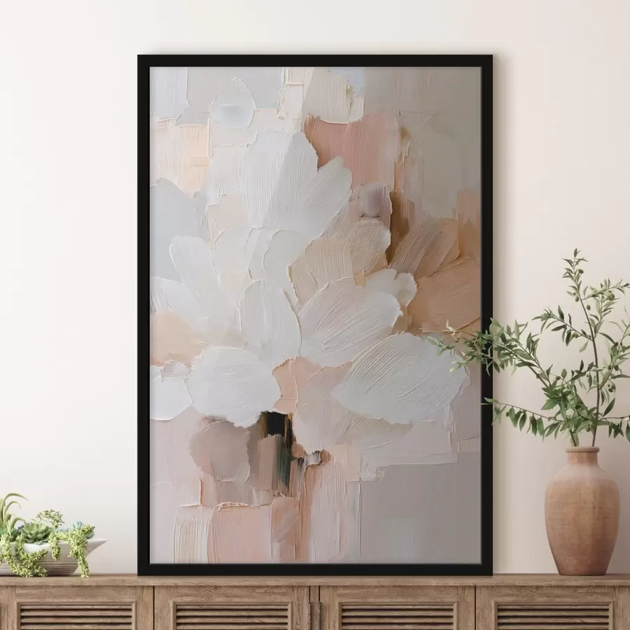 carta da parati Illustrazione floreale stilizzata con effetto di pennellate spesse nr. f48193