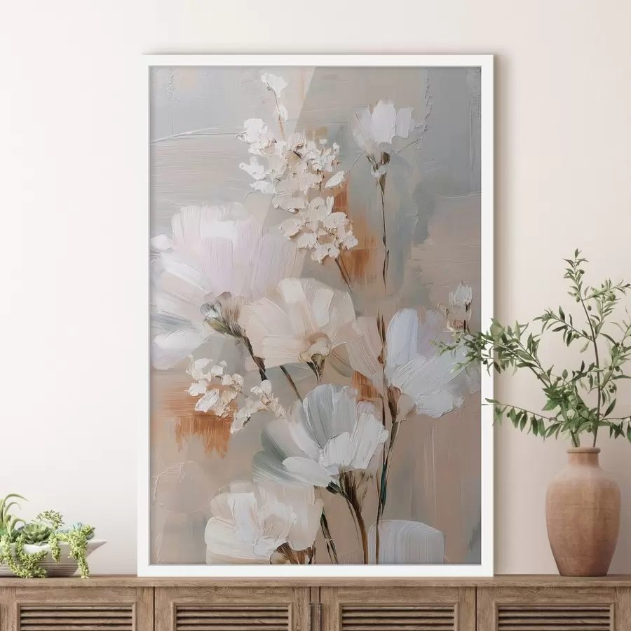 carta da parati Composizione floreale dai toni pastello in stile pittura a olio nr. f48194