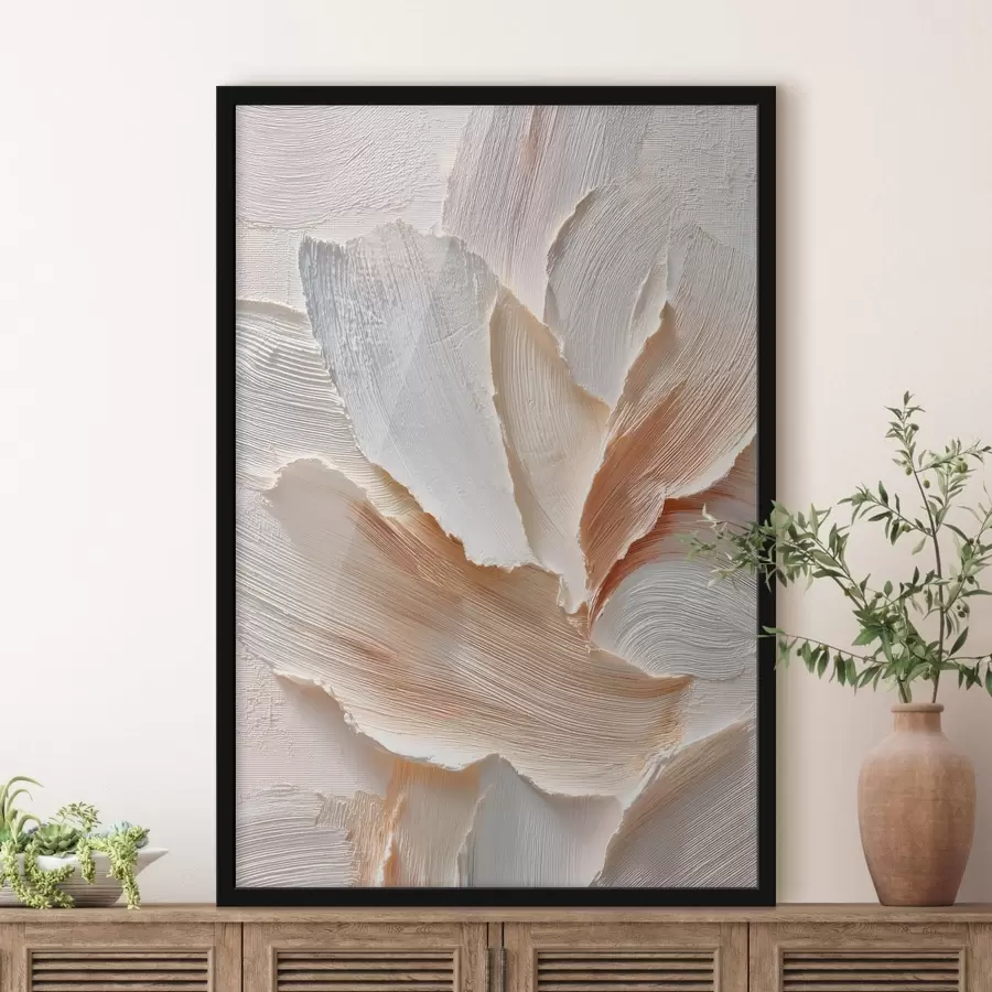 carta da parati Composizione astratta dai toni chiari con una marcata texture a pennellate nr. f48199